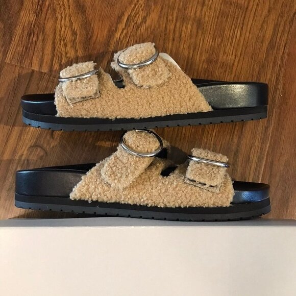 Marc Fisher shearling slide Sandals NIB - Picture 3 of 6